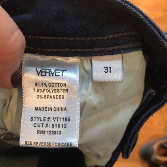 High waisted button fly vervet jeans - Picture 3 of 3